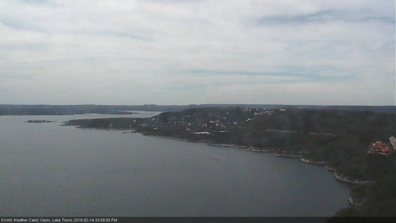 Lake Travis webcam, February 14, 2019 2:10 PM CT