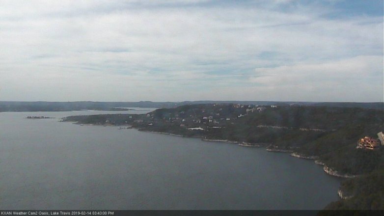 Lake Travis webcam, February 14, 2019 2:45 PM CT