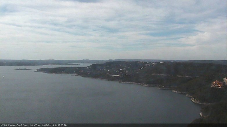 Lake Travis webcam, February 14, 2019 3:05 PM CT