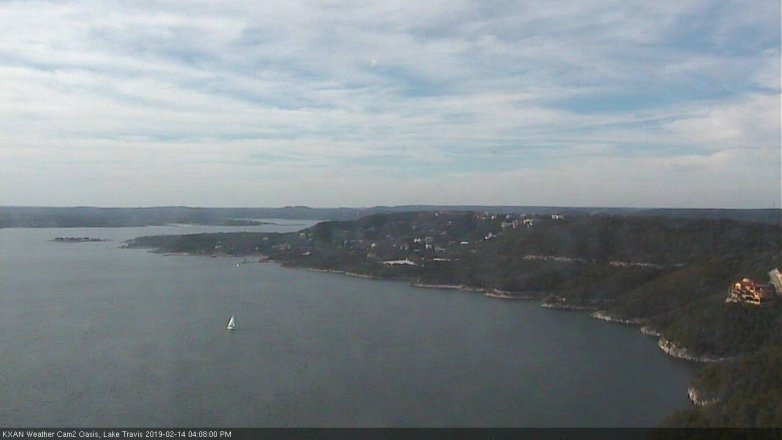 Lake Travis webcam, February 14, 2019 3:10 PM CT