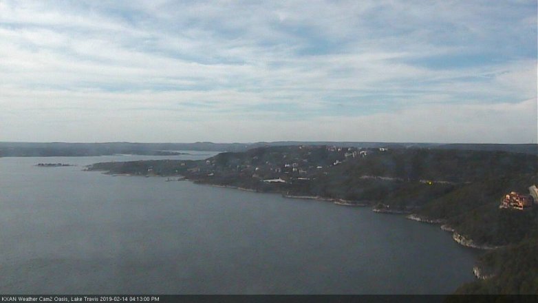 Lake Travis webcam, February 14, 2019 3:15 PM CT