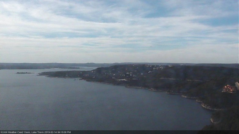 Lake Travis webcam, February 14, 2019 3:20 PM CT