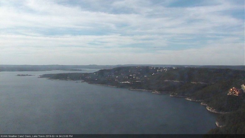Lake Travis webcam, February 14, 2019 3:25 PM CT