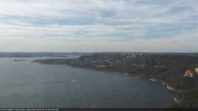 Lake Travis webcam, February 14, 2019 3:30 PM CT
