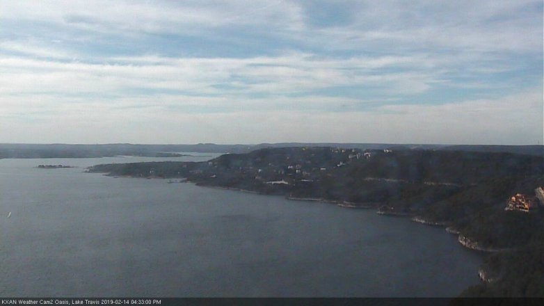 Lake Travis webcam, February 14, 2019 3:35 PM CT
