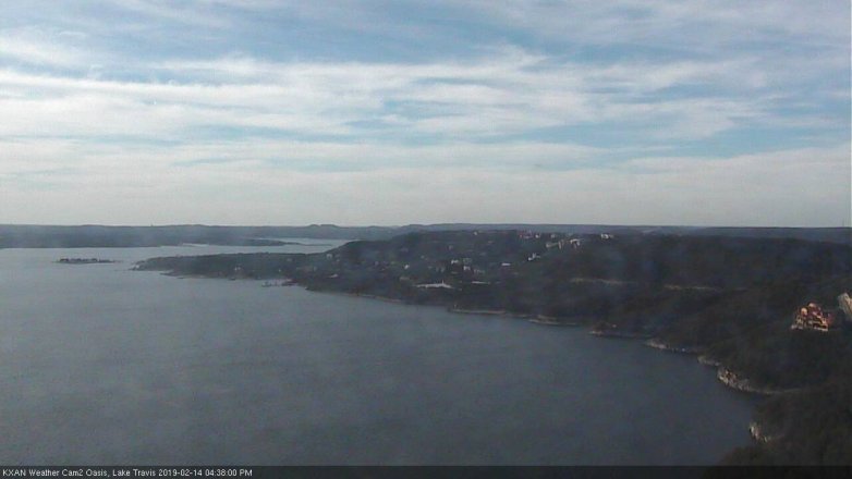 Lake Travis webcam, February 14, 2019 3:40 PM CT