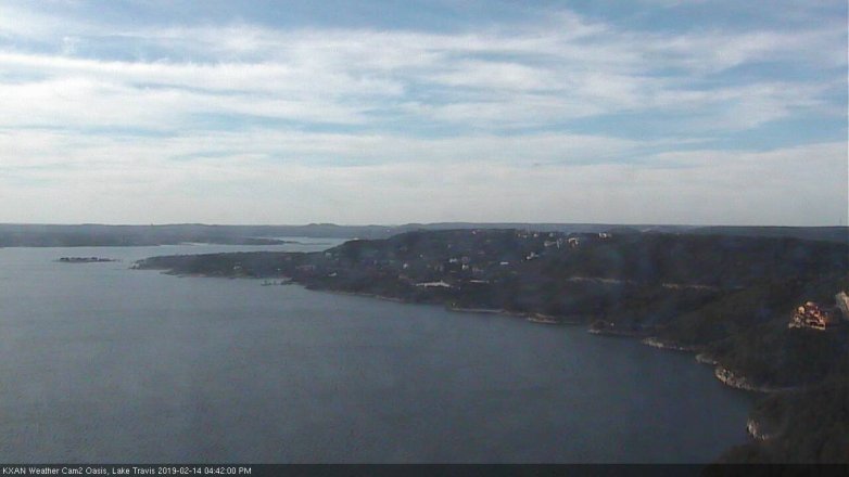 Lake Travis webcam, February 14, 2019 3:45 PM CT