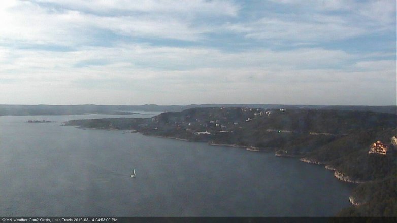 Lake Travis webcam, February 14, 2019 3:55 PM CT