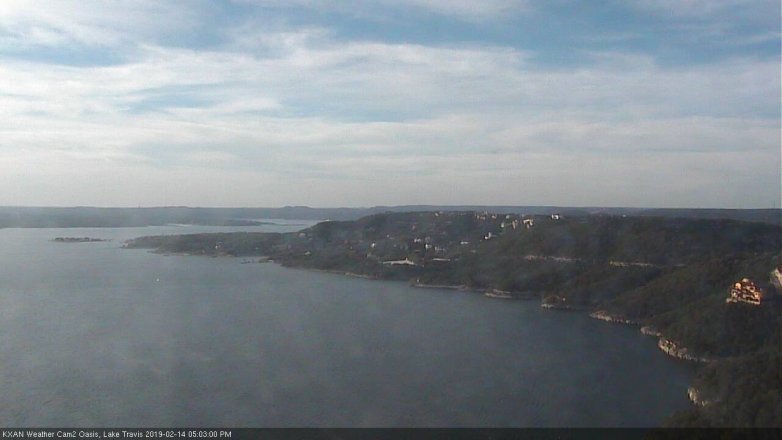 Lake Travis webcam, February 14, 2019 4:05 PM CT