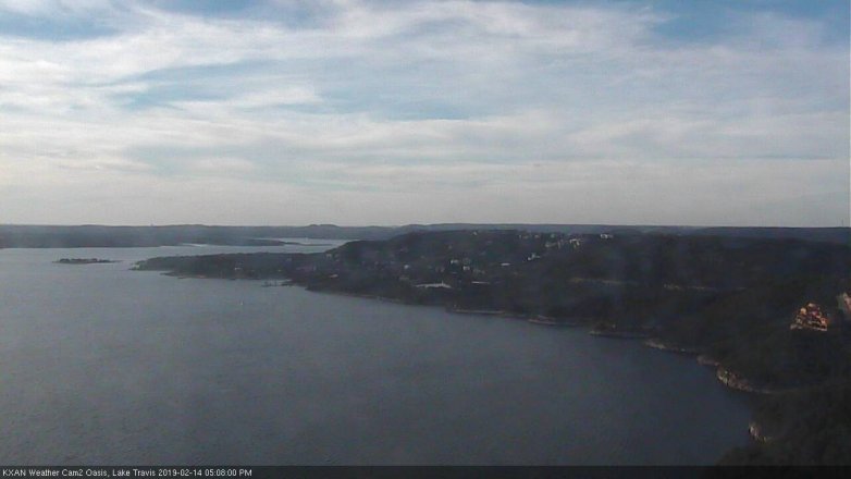 Lake Travis webcam, February 14, 2019 4:10 PM CT
