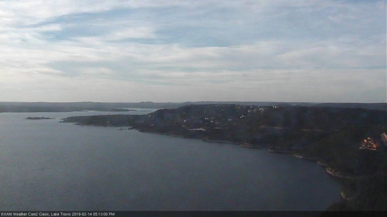 Lake Travis webcam, February 14, 2019 4:15 PM CT