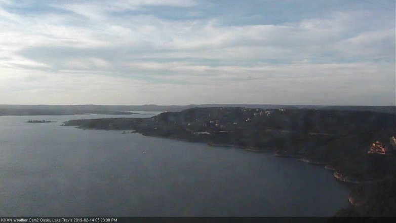 Lake Travis webcam, February 14, 2019 4:25 PM CT