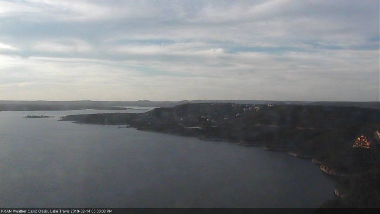 Lake Travis webcam, February 14, 2019 4:35 PM CT