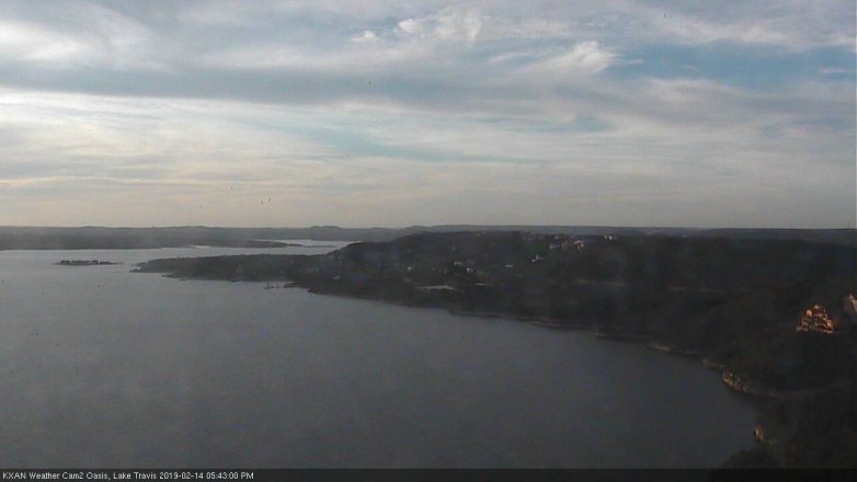 Lake Travis webcam, February 14, 2019 4:45 PM CT