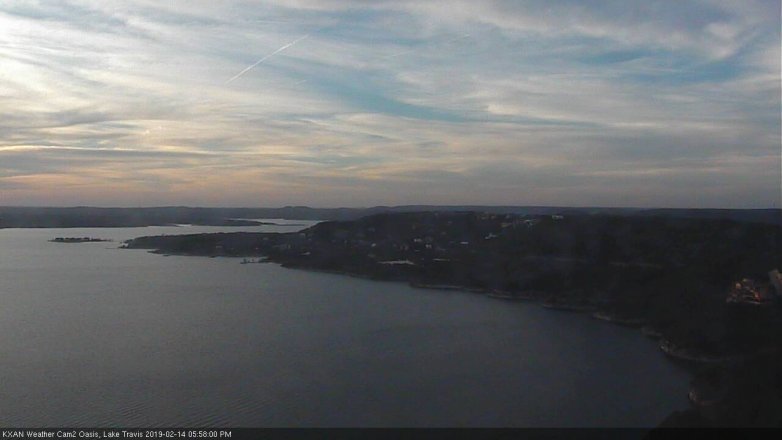 Lake Travis webcam, February 14, 2019 5:00 PM CT