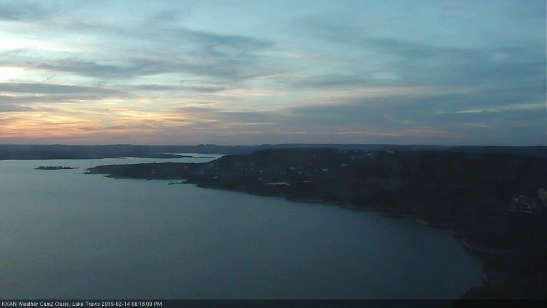 Lake Travis webcam, February 14, 2019 5:20 PM CT