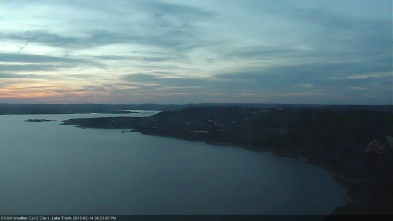 Lake Travis webcam, February 14, 2019 5:25 PM CT