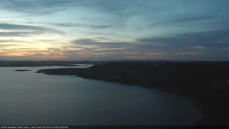 Lake Travis webcam, February 14, 2019 5:35 PM CT