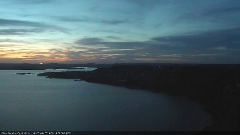 Lake Travis webcam, February 14, 2019 5:40 PM CT