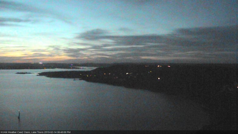 Lake Travis webcam, February 14, 2019 5:50 PM CT