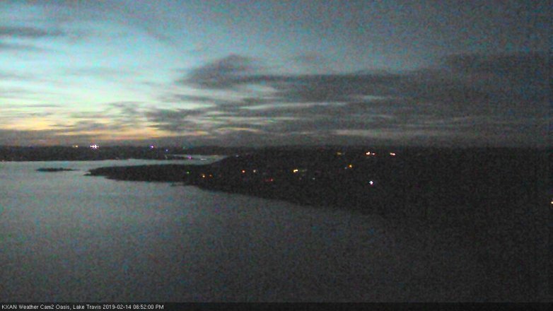 Lake Travis webcam, February 14, 2019 5:55 PM CT