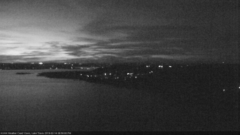 Lake Travis webcam, February 14, 2019 6:00 PM CT