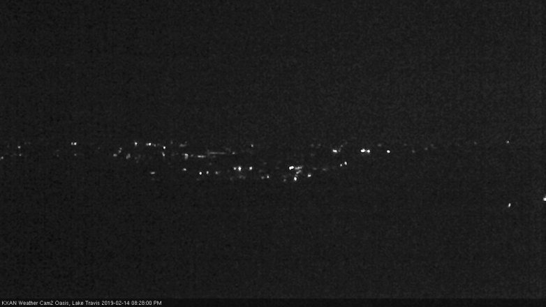 Lake Travis webcam, February 14, 2019 7:30 PM CT