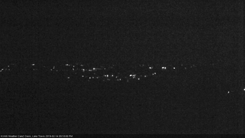 Lake Travis webcam, February 14, 2019 8:20 PM CT