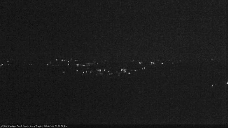 Lake Travis webcam, February 14, 2019 8:30 PM CT