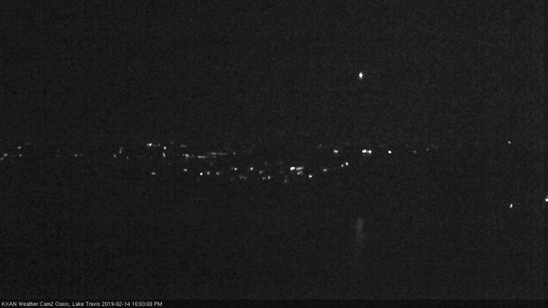 Lake Travis webcam, February 14, 2019 9:05 PM CT