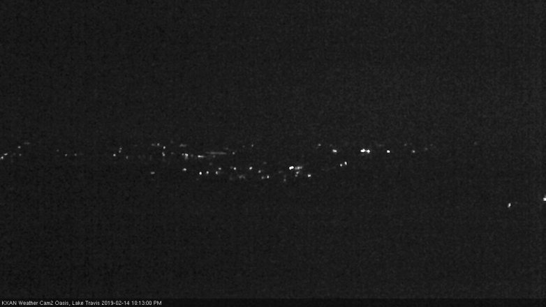 Lake Travis webcam, February 14, 2019 9:15 PM CT