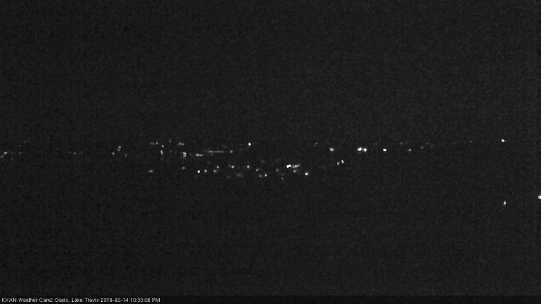 Lake Travis webcam, February 14, 2019 9:35 PM CT