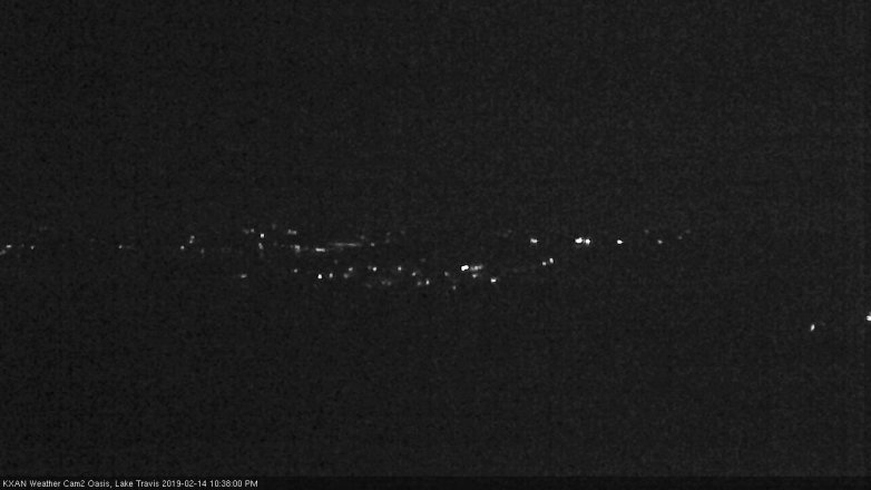 Lake Travis webcam, February 14, 2019 9:40 PM CT