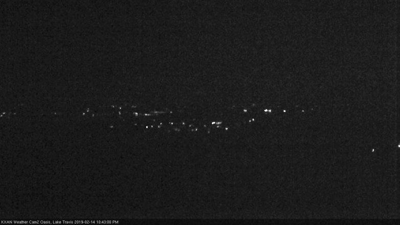 Lake Travis webcam, February 14, 2019 9:45 PM CT