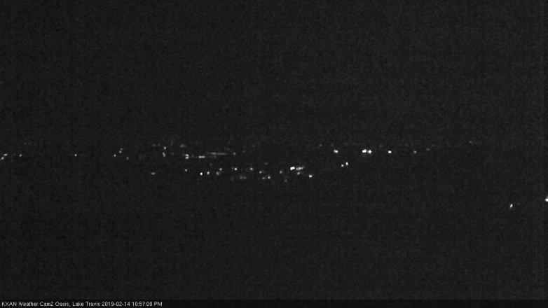 Lake Travis webcam, February 14, 2019 10:00 PM CT