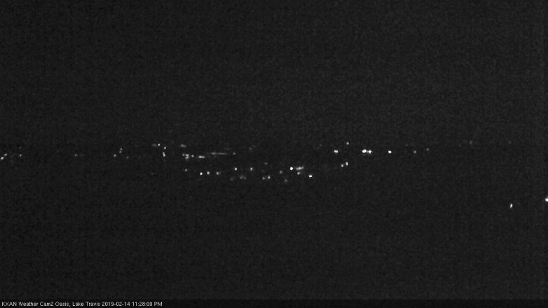 Lake Travis webcam, February 14, 2019 10:30 PM CT