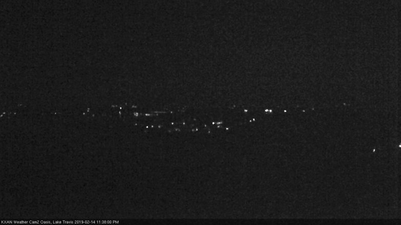 Lake Travis webcam, February 14, 2019 10:40 PM CT