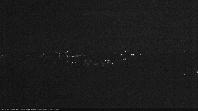 Lake Travis webcam, February 14, 2019 11:00 PM CT
