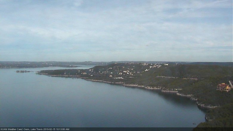 Lake Travis webcam, February 15, 2019 9:15 AM CT