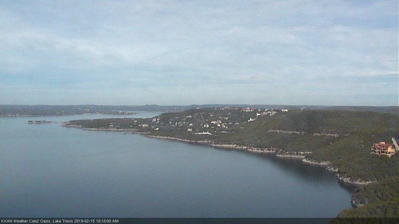 Lake Travis webcam, February 15, 2019 9:20 AM CT
