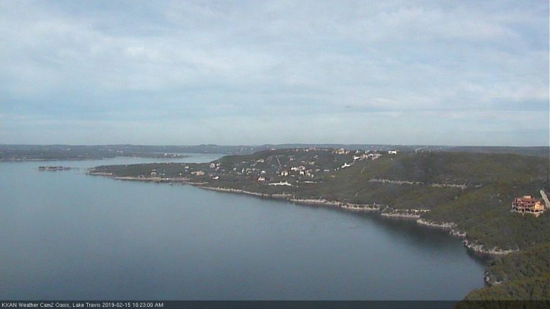 Lake Travis webcam, February 15, 2019 9:25 AM CT