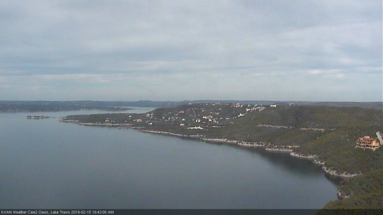Lake Travis webcam, February 15, 2019 9:45 AM CT