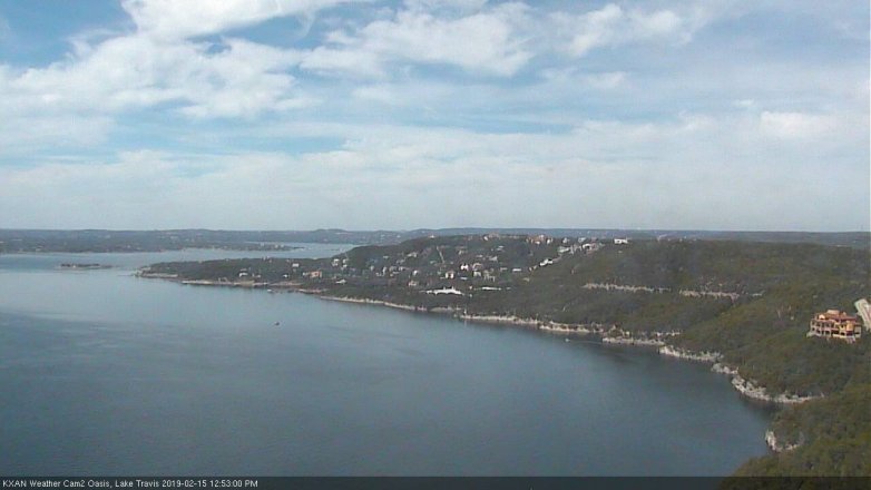 Lake Travis webcam, February 15, 2019 11:55 AM CT