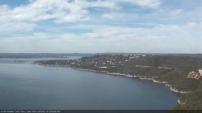 Lake Travis webcam, February 15, 2019 12:00 PM CT