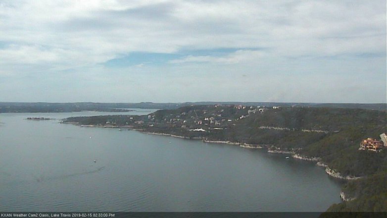 Lake Travis webcam, February 15, 2019 1:35 PM CT
