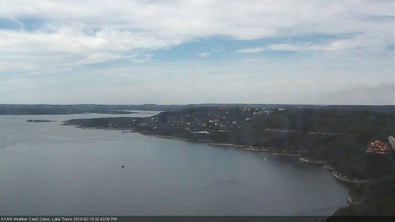 Lake Travis webcam, February 15, 2019 1:45 PM CT