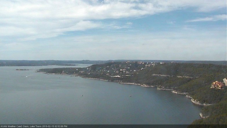 Lake Travis webcam, February 15, 2019 1:55 PM CT