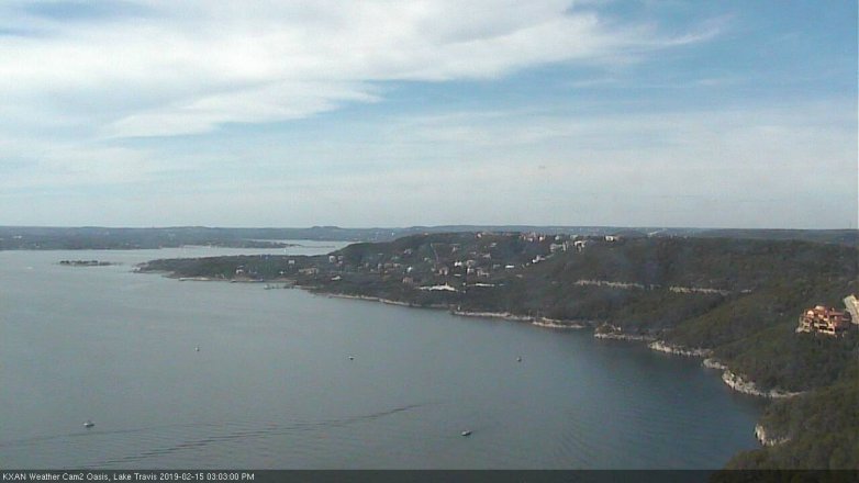 Lake Travis webcam, February 15, 2019 2:05 PM CT