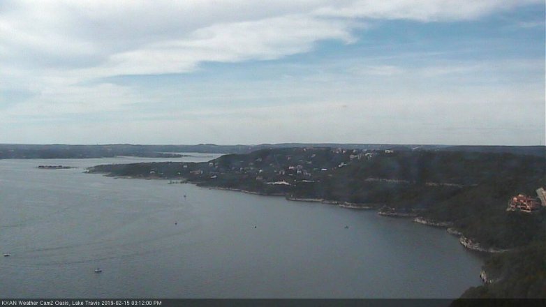 Lake Travis webcam, February 15, 2019 2:15 PM CT