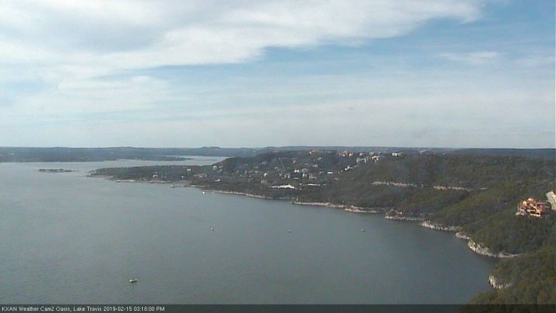 Lake Travis webcam, February 15, 2019 2:20 PM CT